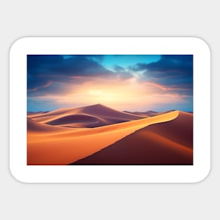 Desert Sand Land Serene Landscape Sticker